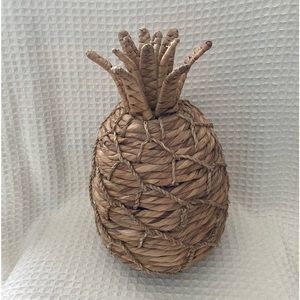 Large Woven Rattan Pineapple Accent Piece
